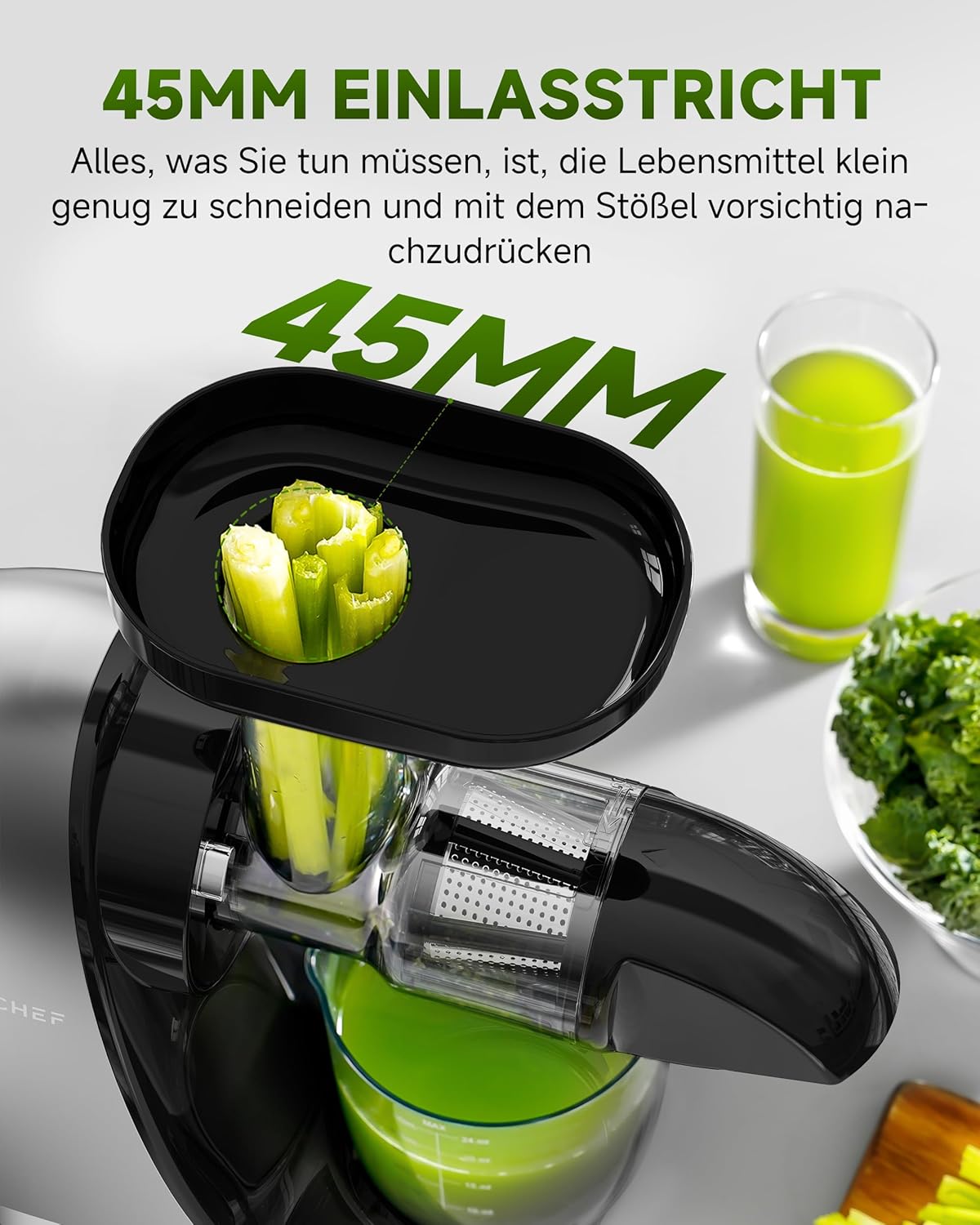 AMZCHEF Slow Juicer alkatrészei