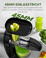 AMZCHEF Prémium Gyümölcs- és Zöldségprés 150W - Csendes Motoros Lassú Gyümölcsfacsaró Visszaforgató Funkcióval, Ezüst 3