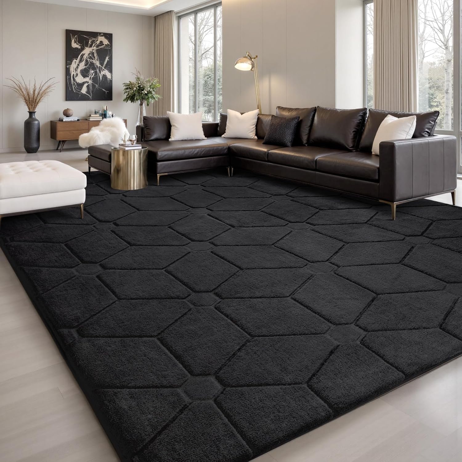 Amazon | SWEES ラグマット カーペット120x160cm 約1.5畳 全厚約2cm