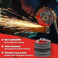 Vista 4 de SHALL Paquete de 25 Discos de Corte de 3" x 3/8" x 3/64" - Disco de Corte Ultra Delgado con Bolsa para Amoladora Angular y Herramientas de Corte