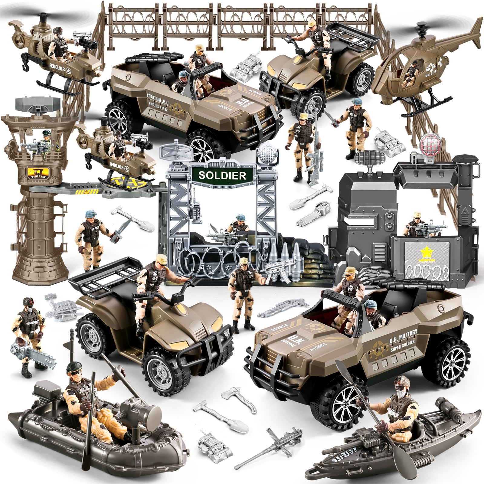 Amazon.com: JASSKKBO 88-in-1 Army Men Toys Sets for Boys 4-7 8-12