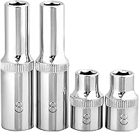 Vista 6 de BRAZEN Paquete de cuatro enchufes de 0.315 in (unidad de 1/4 pulgadas, multitipo)