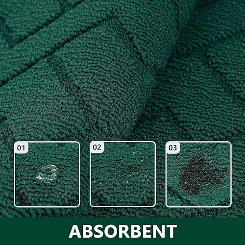 Miniatura 5 de Juego de alfombras y tapetes de cocina, 2 piezas de polipropileno súper absorbente, tapete antideslizante de polipropileno suave, cómodo, lavable a