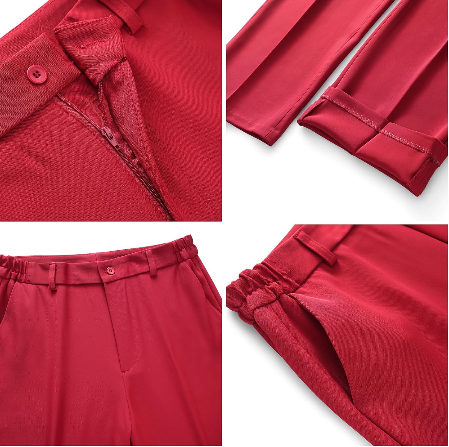 MODFUL Women's 2 Piece Business Suit Double Breasted Blazer and Pants Work Suit Set - Image 6