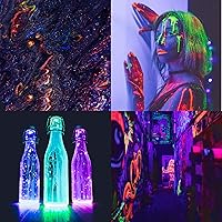 Vista 7 de Barra de luz LED negra, 10 W, 1 pie, USB, portátil, T5, tubo de luz negra UV que brilla en la oscuridad para pintura corporal, decoración