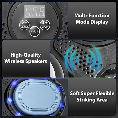 Miniatura 4 de Smart Music Boxing Machine for Adults and Kids, Training Machine with LED Electronic Wall Mounted, Home Indoor Workout Equipment with Premium Boxing