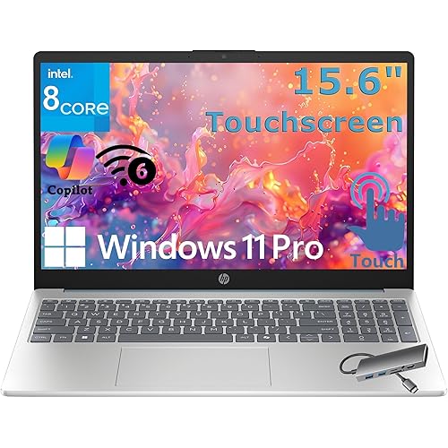 HP 15.6" Touchscreen Laptop Computer for College Student Home Study, 16GB DDR4 RAM, 1TB PCIe SSD, Intel Processor 8-Core, FHD, WiFi 6, BT 5.4, Webcam, Moonlight Blue, Windows 11 Pro, Type-C HUB
