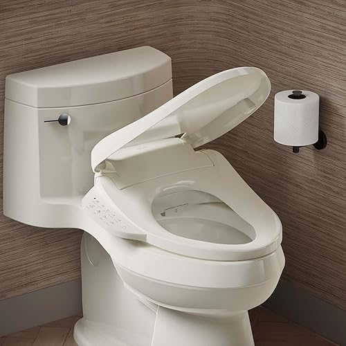 Miniatura 2 de Kohler PureWash E590 - Asiento de inodoro alargado con calefacción, galleta con panel lateral, agua tibia, secadora, tapa de cierre silencioso,