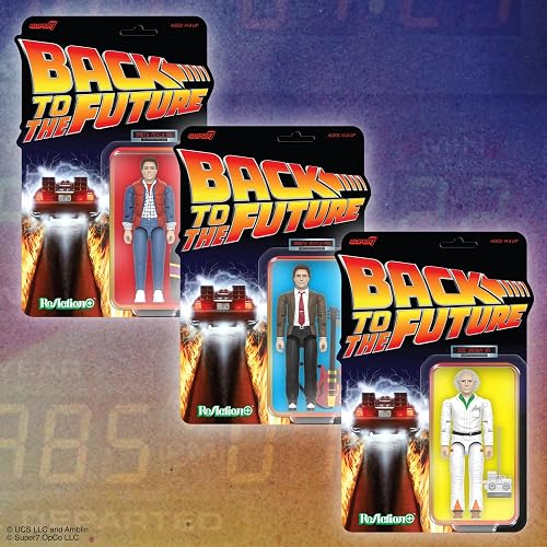 Super7 Reaction+ Marty McFly de Retour vers le futur (1955), Figurine Retour vers le futur de 9,53 cm avec accessoires, objets de collection du film culte des années 80 et jouets rétro - 6