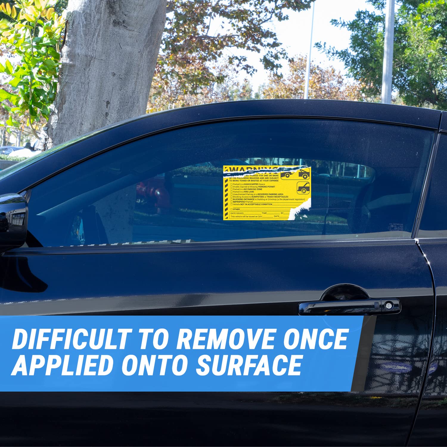 300 Labels, Yellow Parking Violation Warning Tow Stickers 8 X 5 Inch You Are