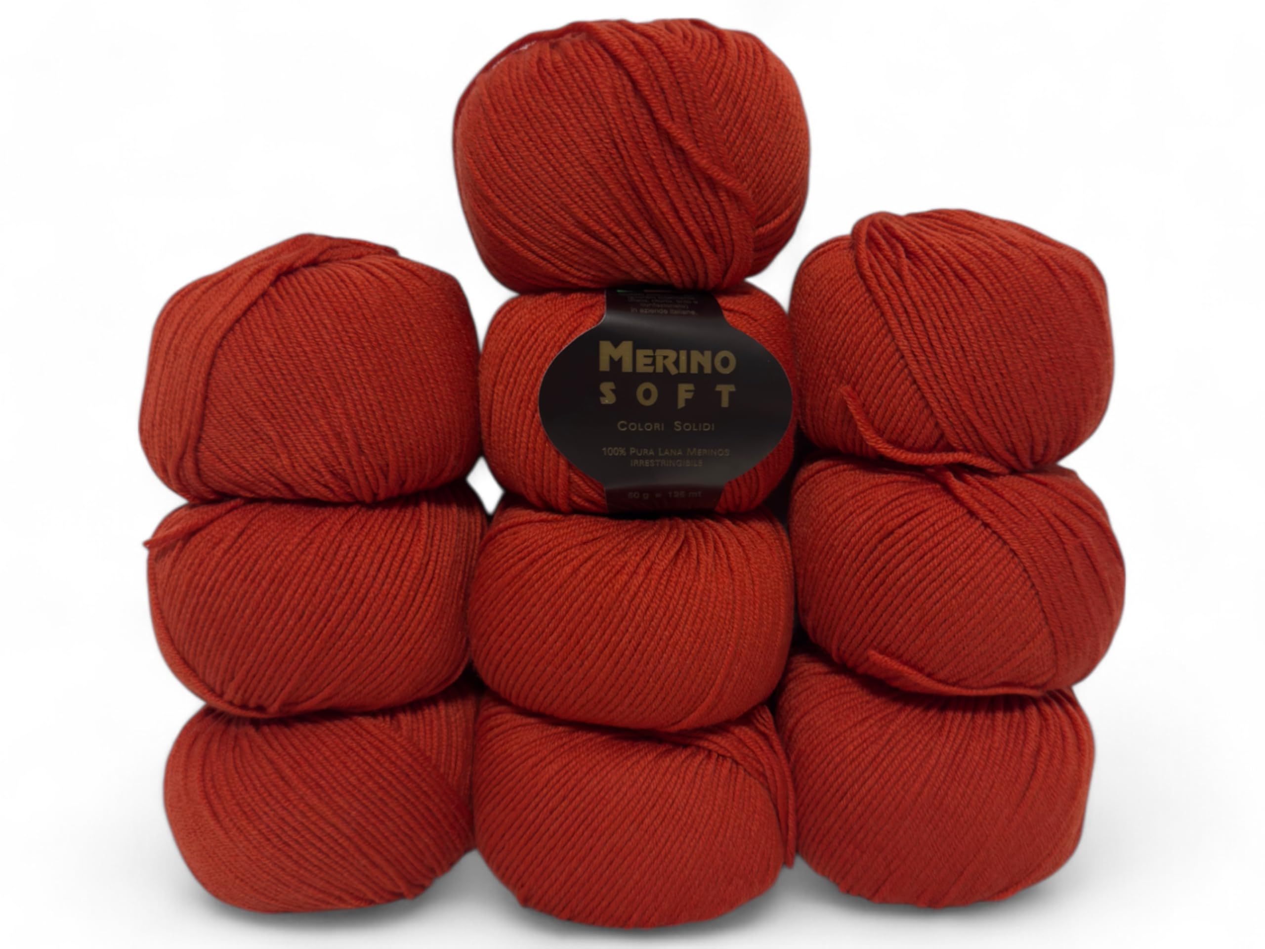 Merinowolle/Feine weiche 100% Merinowolle/Italien/Superwash / 10-Knäuel (Orange)