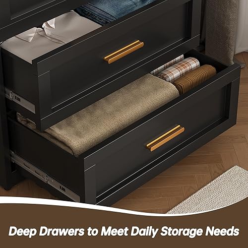 Miniatura 33 de Cómoda de metal con 4 cajones, cómoda para dormitorio, armario de almacenamiento con 4 cajones, aparador para entrada, sala de estar, industrial