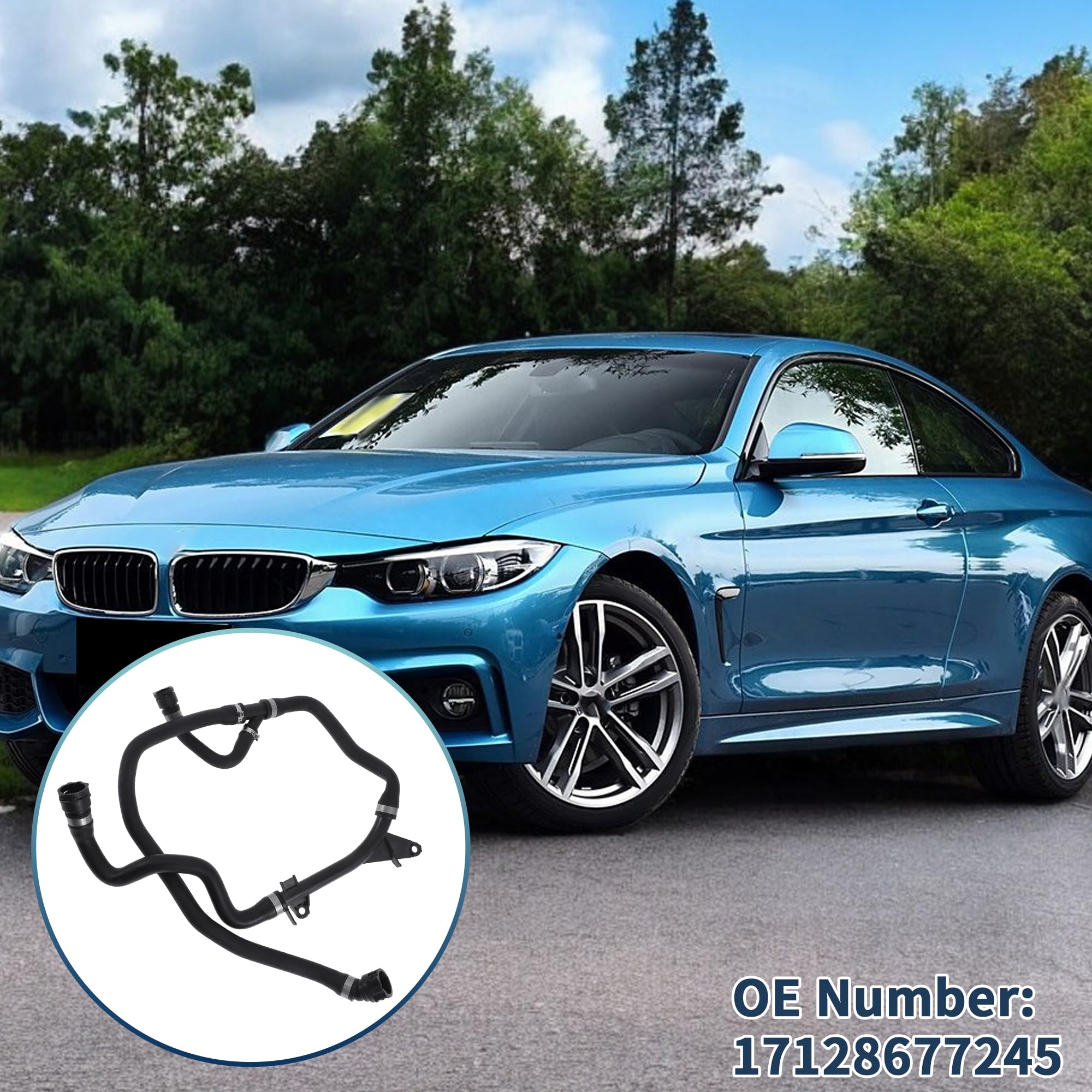 Manguera del Radiador Manguera del Calentador No.17128677245 para BMW 230i XDrive 2017-2021 Goma 1 Pc Bomba de Refrigerante Eléctrica Tubo de Agua de Enfriamiento