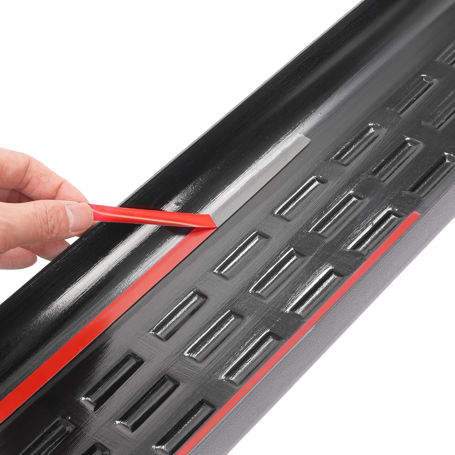 ECOTRIC 6'6" Truck Bed Rail Caps Cover Compatible with 2007-2014 Chevy Chevrolet Silverado 1500 2500 HD 3500 HD Replacement for 72-41104 BedRail Caps with Stake Holes Black