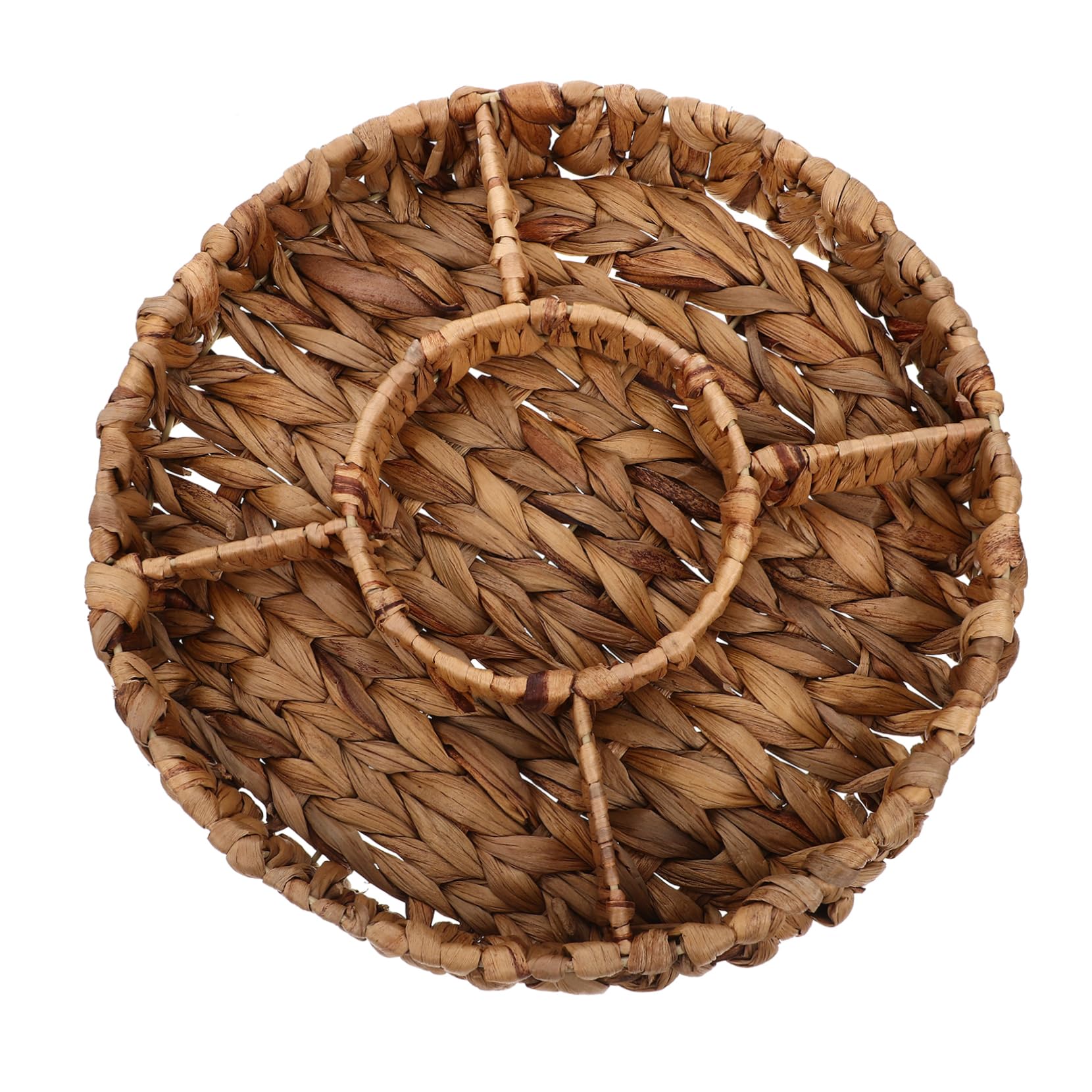 MUSISALY Woven Storage Tray Dessert Containers Fruits Serving Dish Containers for Fruit Rattan Candy Bowl Weave Basket Storage Baskets Natural Style Basket Dried Grass Khaki