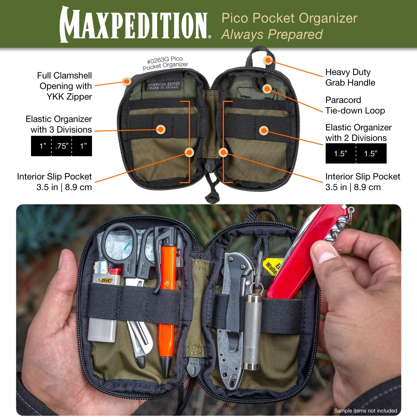 Amazon.co.jp: MAXPEDITION ピコポケットオーガナイザー、ウルトラ