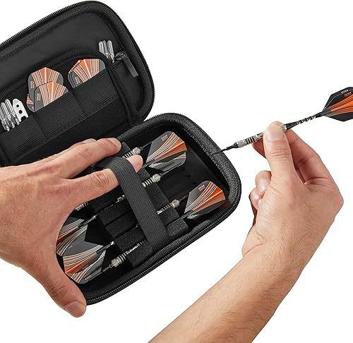 Miniatura 5 de Casemaster Sentinel - Estuche de dardos de espuma EVA con capacidad para 6 dardos y accesorios adicionales, puntas, ejes y vuelos, compatible con
