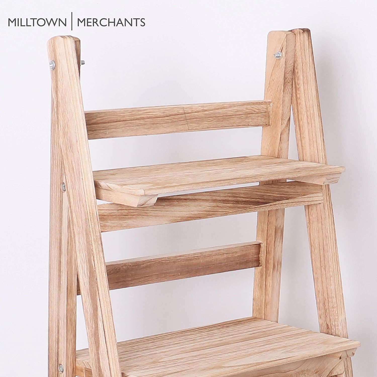 Buy Milltown Merchants Ladder Shelf Distressed Bookshelf Rustic