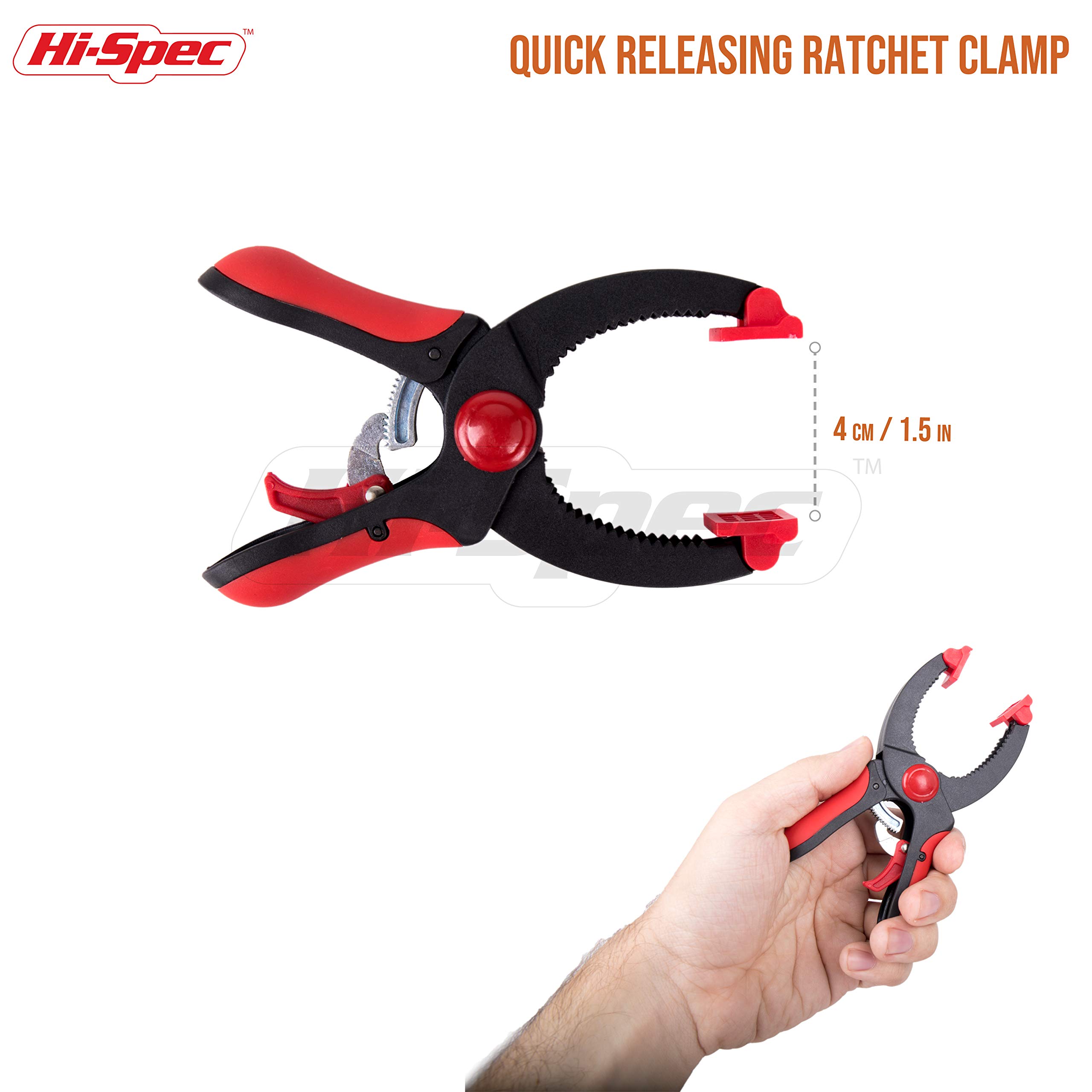 HiSpec 10 Piece Mini Spring, Ratcheting, and Bar Spreader Clamp Set. Easily Hold & Position for