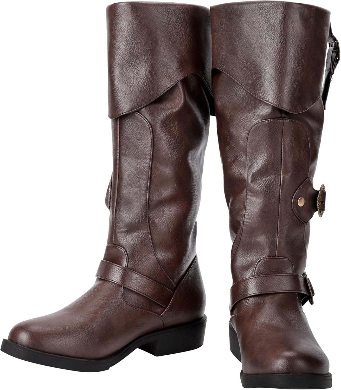 Men Renaissance Boots Pirate Costume Boot Medieval Steampunk Boots Vintage Cosplay Shoes for Halloween