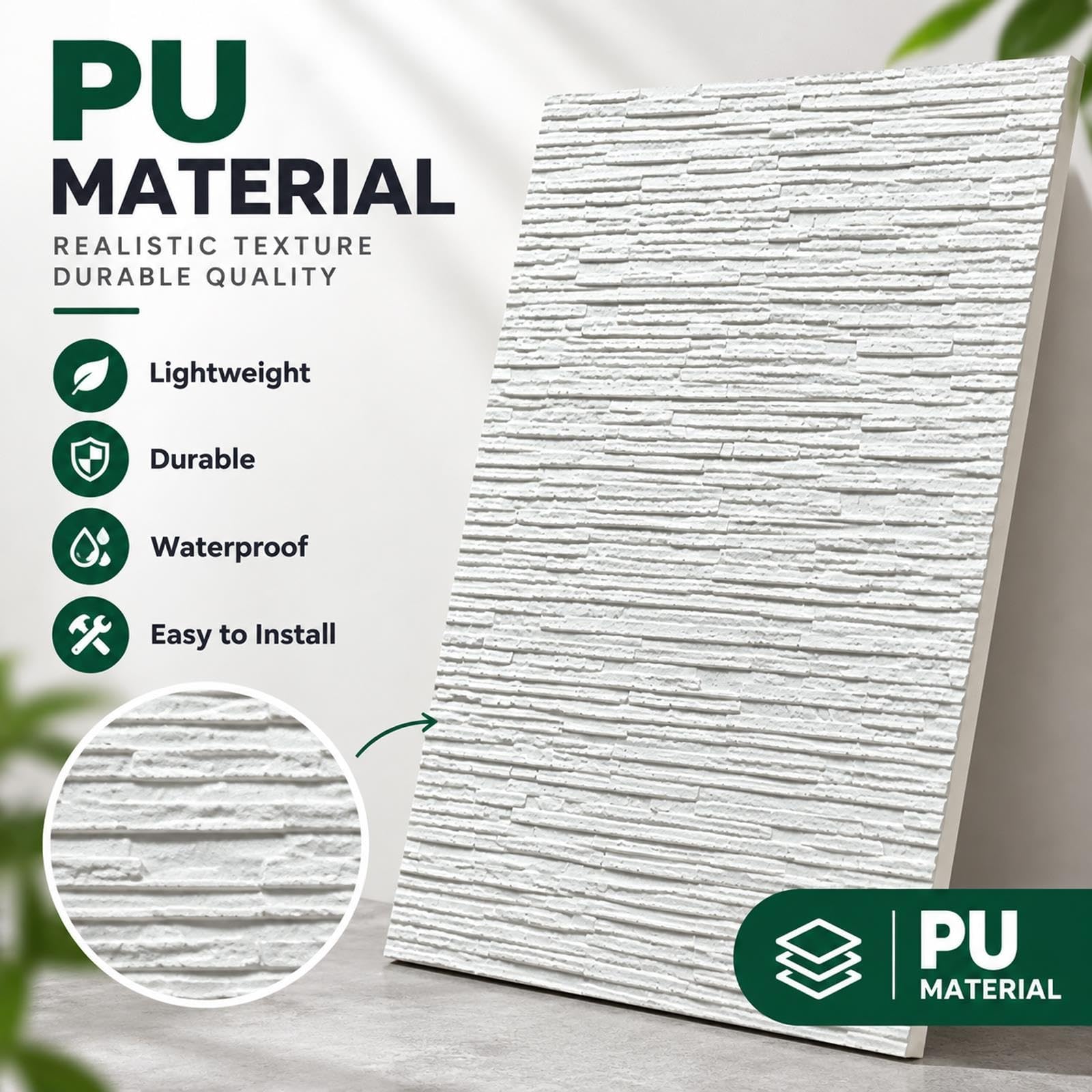 Paneles Decorativos para Pared de 59x119cm, Impermeables Wall Panel