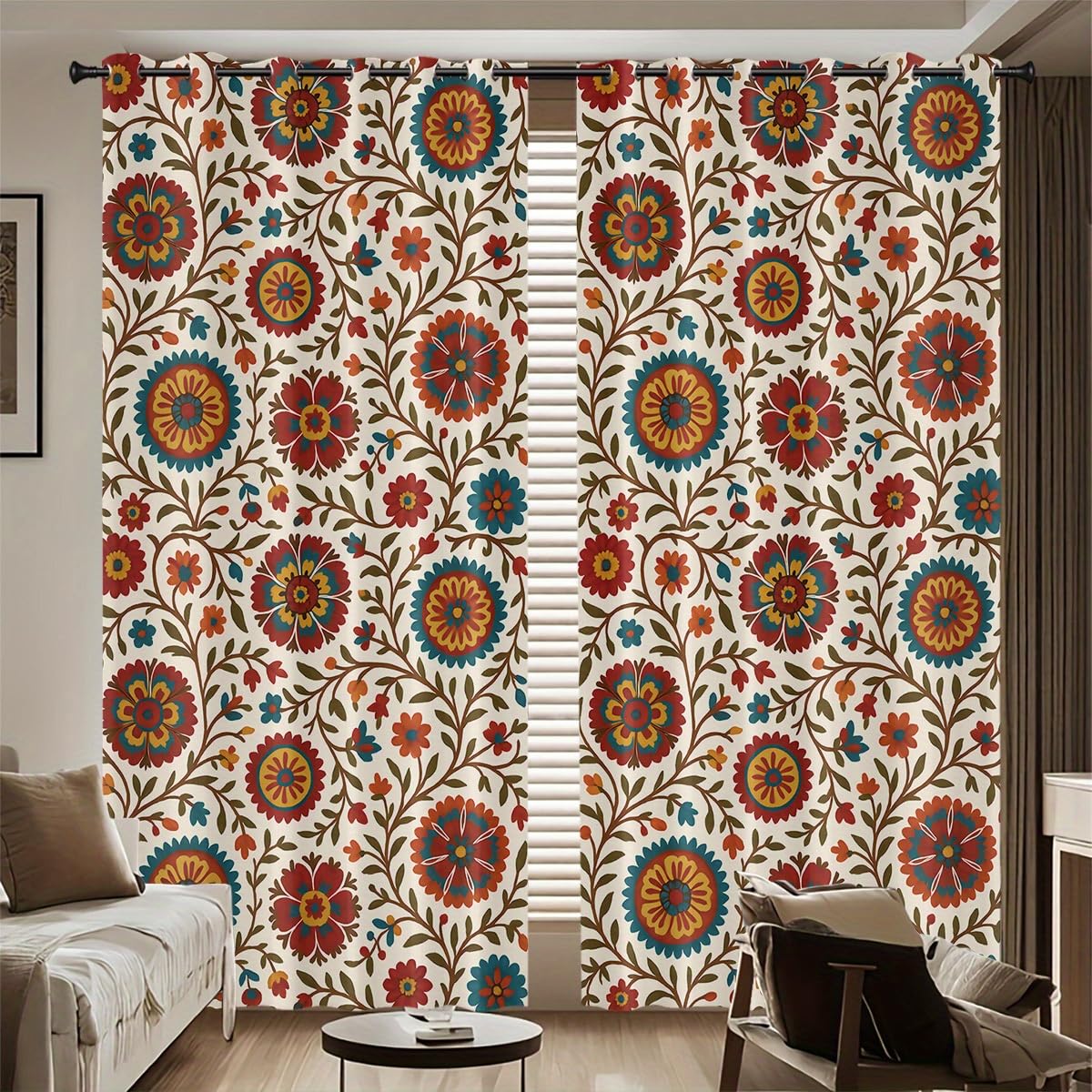 Rideaux occultants de style bohème pour créer un cocon dans votre chambre