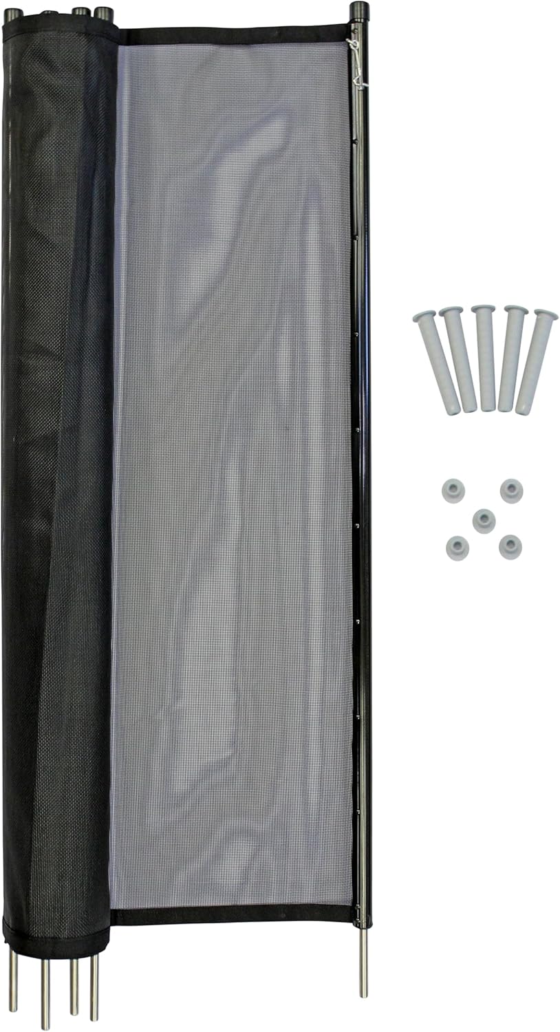 WaterWarden Safety Fence for Inground Pool 5’ x 24’ ft, Guards Children and Pets, UL Certified to ASTM F2288, 5 Foot Tall Removable Protection Barrier, Hardware Included, 2 Sets of 5'x12', Black