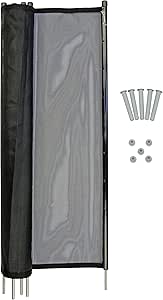 WaterWarden Safety Fence for Inground Pool 5’ x 24’ ft, Guards Children and Pets, UL Certified to ASTM F2288, 5 Foot Tall Removable Protection Barrier, Hardware Included, 2 Sets of 5'x12', Black