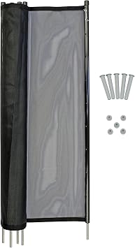 WaterWarden Pool Safety Fence 4' x 12', UL Certified to ASTM F2286 Safety Standards, Removable, Easy DIY Installation, Black Protective Mesh Netting with Black Frames