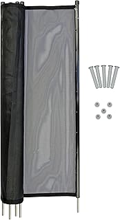 WaterWarden Pool Safety Fence 4' x 12', UL Certified to ASTM F2286 Safety Standards, Removable, Easy DIY Installation, Black Protective Mesh Netting with Black Frames