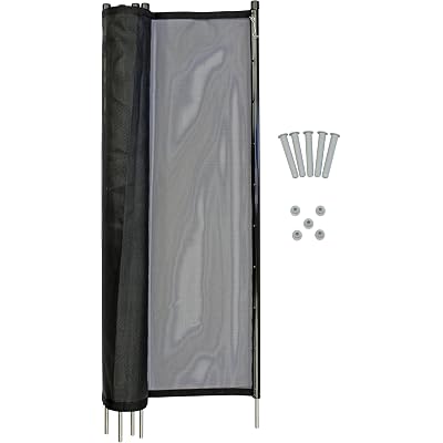 WaterWarden Pool Safety Fence 4' x 12', UL Certified to ASTM F2286 Safety Standards, Removable, Easy DIY Installation, Black Protective Mesh Netting with Black Frames
