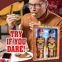 Vista 5 de Juego de regalo de salsa picante de pimienta fantasma y salsa picante Carolina Reaper de primera calidad, empaquetado en botellas coleccionables