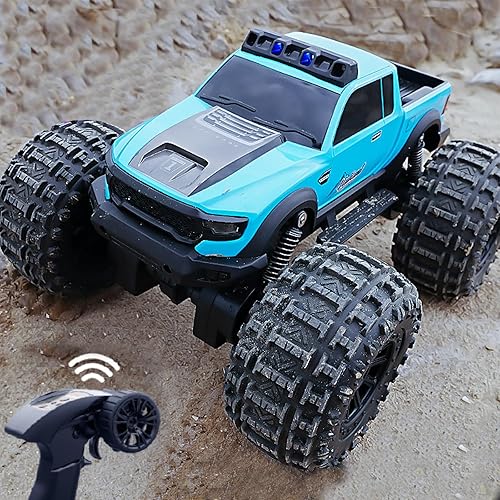 Miniatura 9 de 2 baterías RC Car Toys, 8WD 2.4G 112 Big Waterproof Monster Truck Toys, auto anfibio a control remoto para niños de 4 a 12, regalo de cumpleaños y