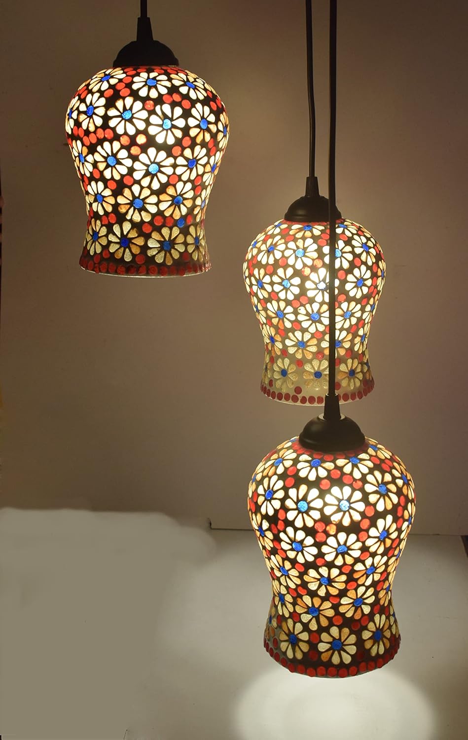 Buy CRAFTVERRE Handicrafted Mosaic Triple Pendant/Hanging Light Home