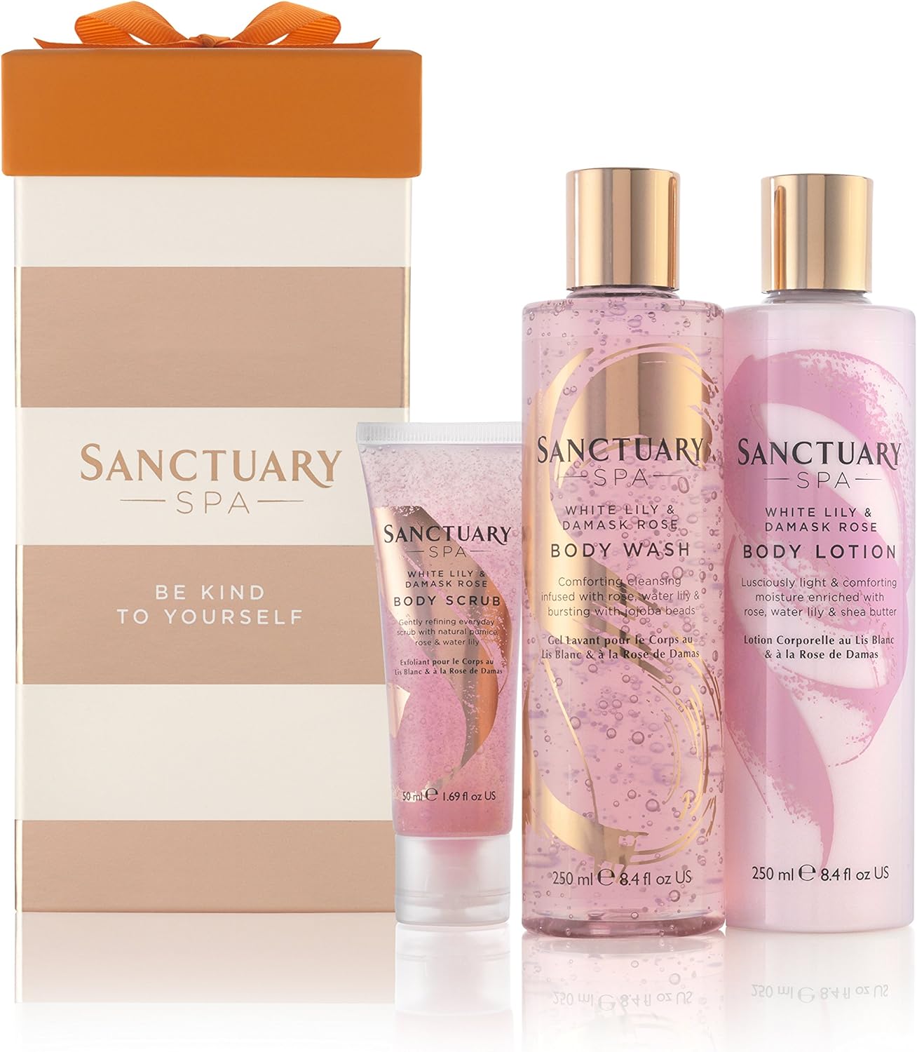 Sanctuary Spa Gift Set, White Lily and Damask Rose Gift for Her, with ...