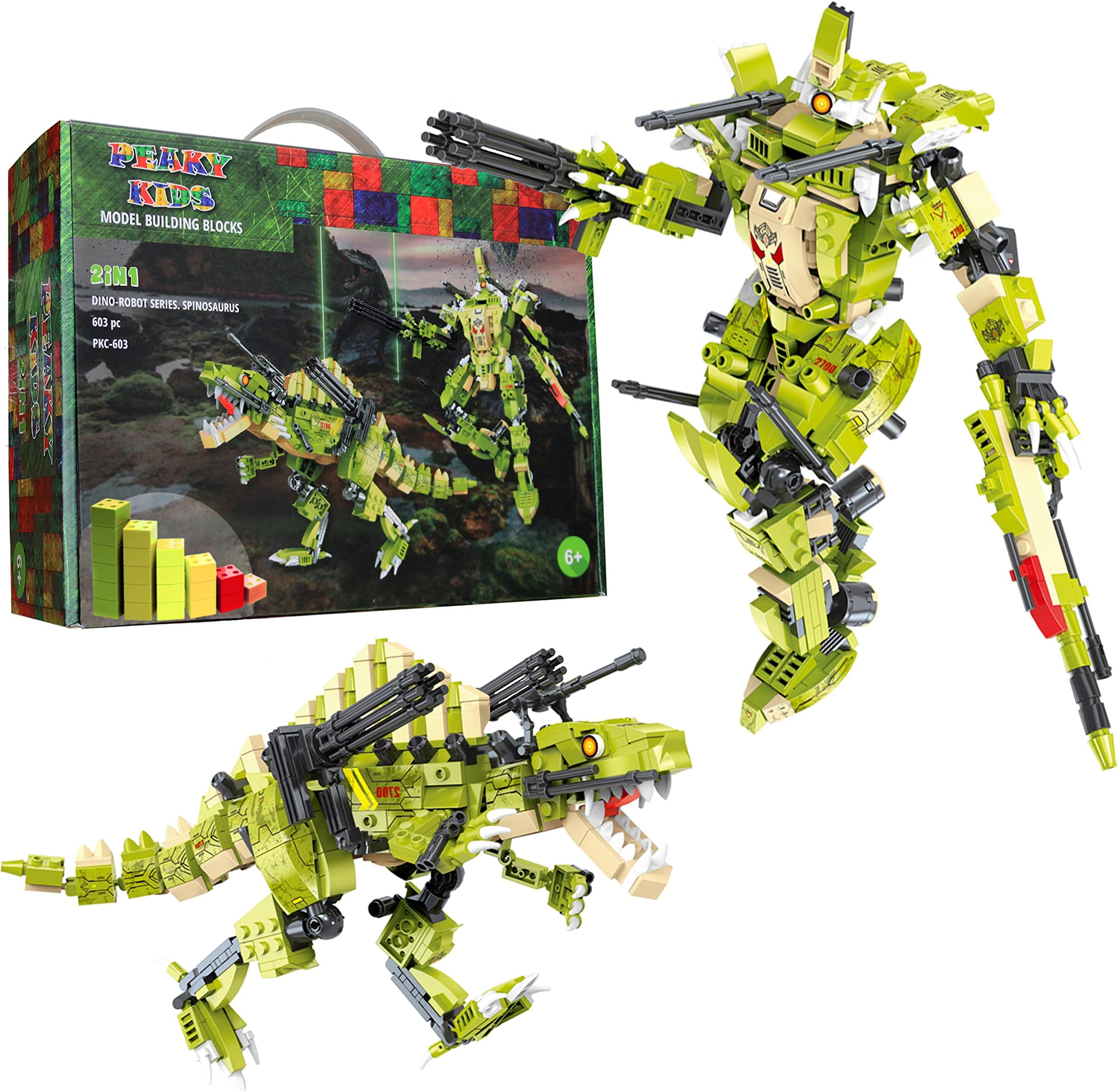 Dinosaur Transforming Model Building Blocks Collectible Building Blocks Bricks Set 3D Construction Learning & Educational Stem Toy Engineering Kit, Gift Toys for Boy