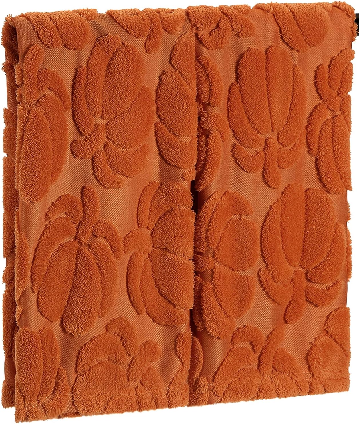 Quera 2 Pack Hand Towels Fall Pumpkin Thanksgiving Dark Color Bathroom Decorative Towels Set for Drying, Cleaning, Cooking, Holiday 13.7'' x 29.5'' (Rust)