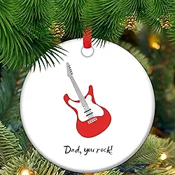 Enfeite You Rock Daddy, presente para pai que ama música, músico, guitarrista, presente para papai