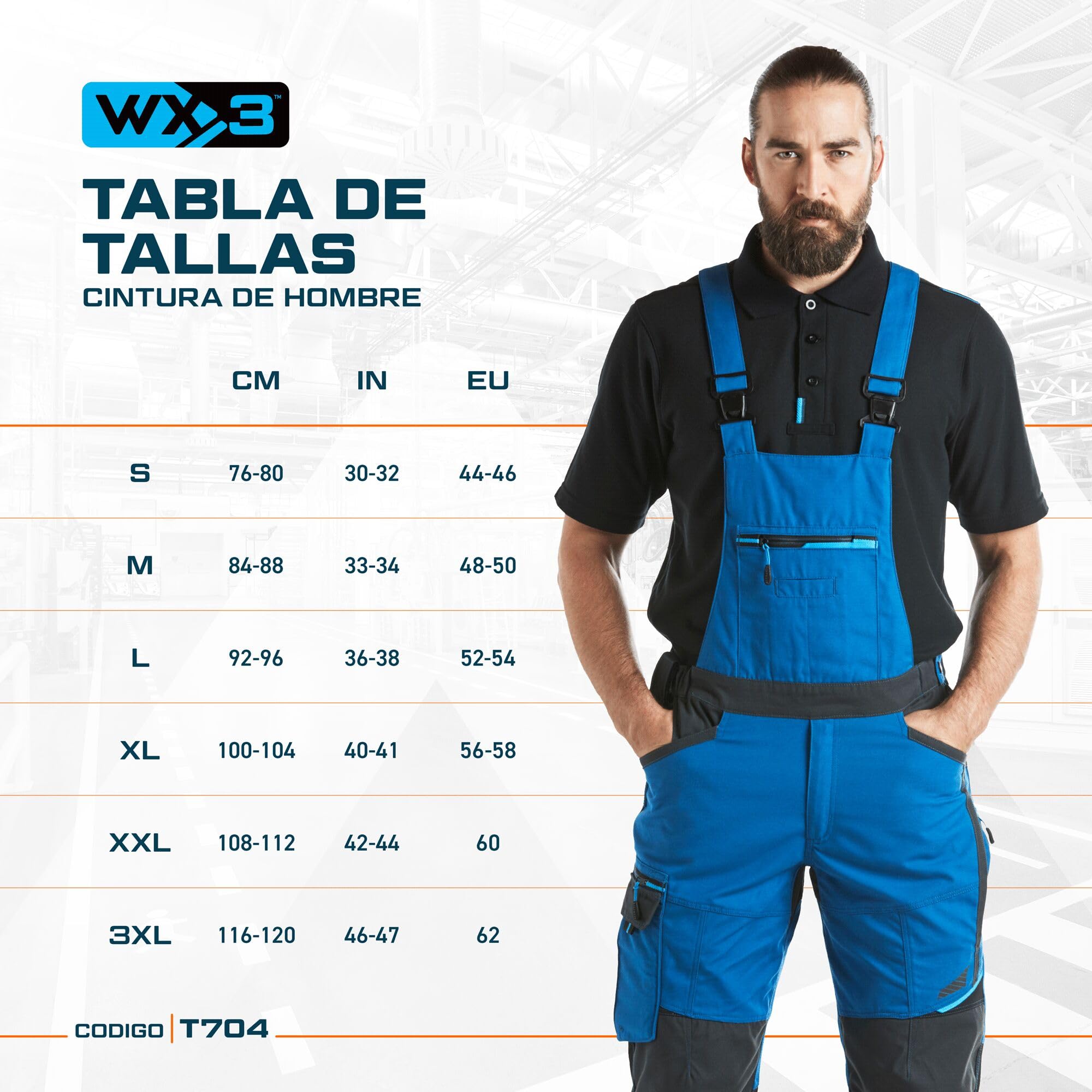 Portwest Peto de Trabajo de Triple Costura WX3 de Puntos Reforzados, polialgodón