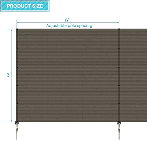 Miniatura 3 de Coarbor Panel de valla de privacidad extraíble para exteriores, para piscinas, perros, valla de pollo con clavos, postes de verduras, jardín, patio,