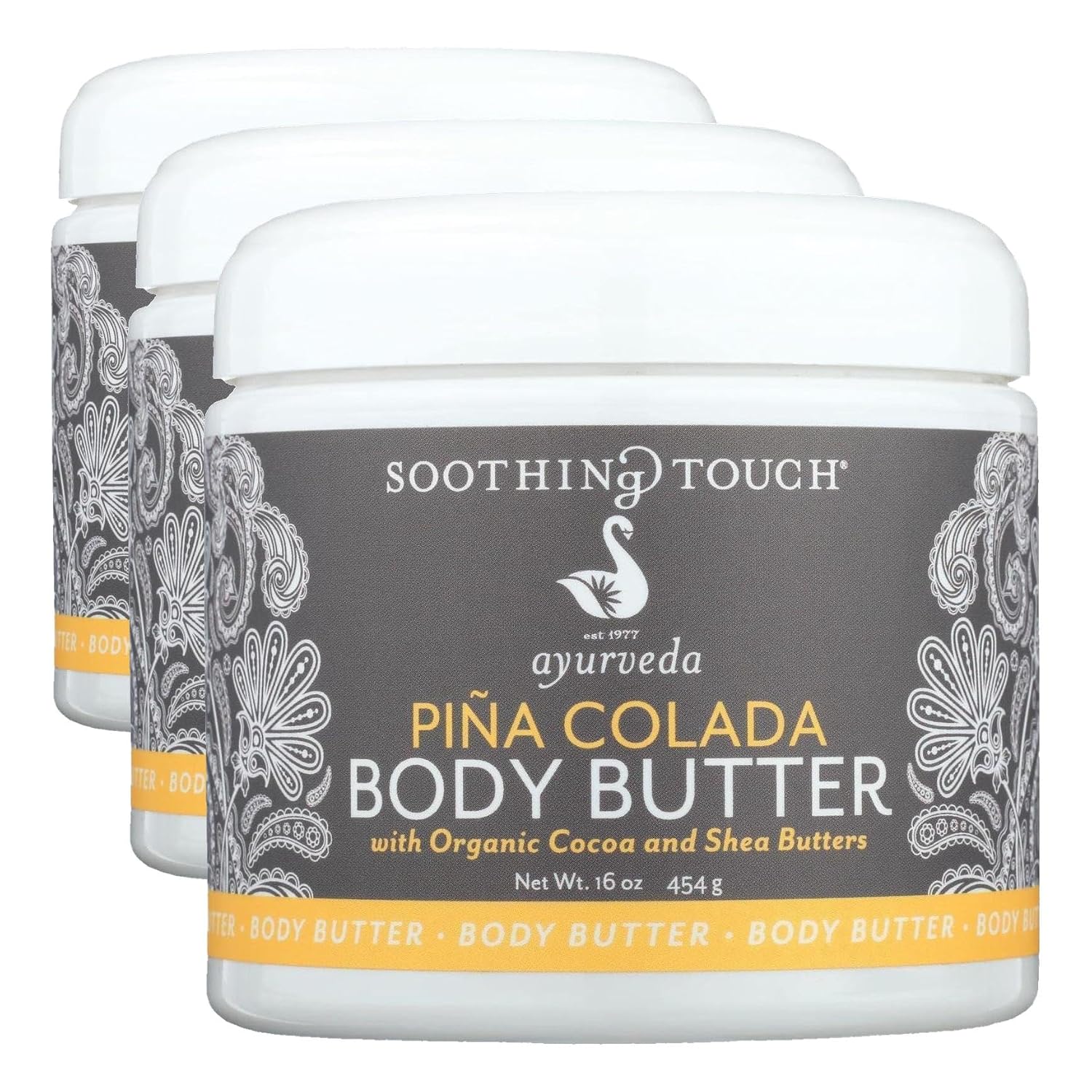 Soothing Touch Pina Colada Body Butter, 16 Oz, Moisturizing, Vegan, Nourishing Formula