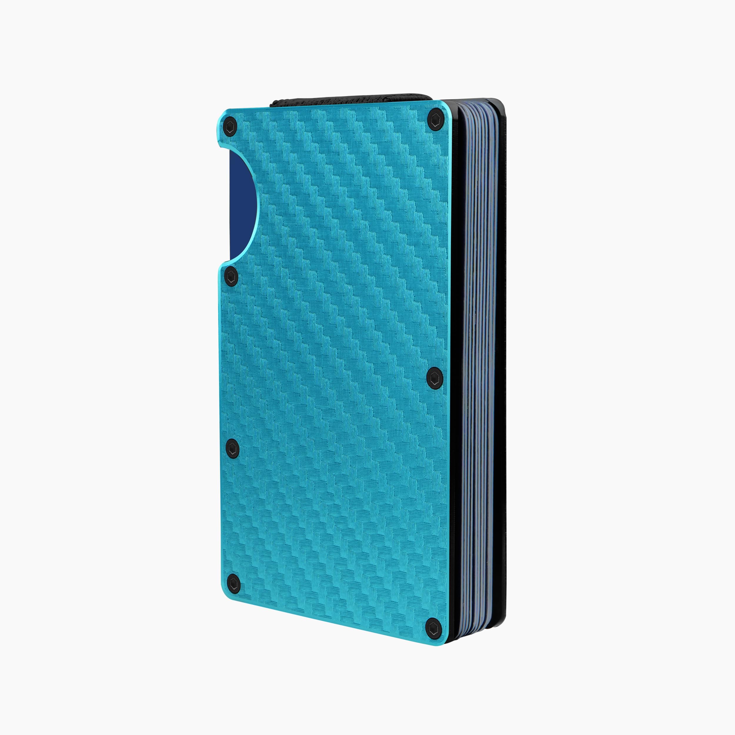 The Wallet Store Clip & Carry Metal Card Holder (Blue)