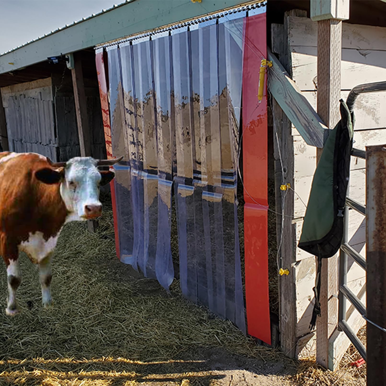 Lama Cortina PVC plástico Transparente Cortina de fleje de PVC para Entrar Congelados, Puerta del Almacén y Habitaciones Limpias Impermeable Resistente a la Intemperie Medidas Personalizables