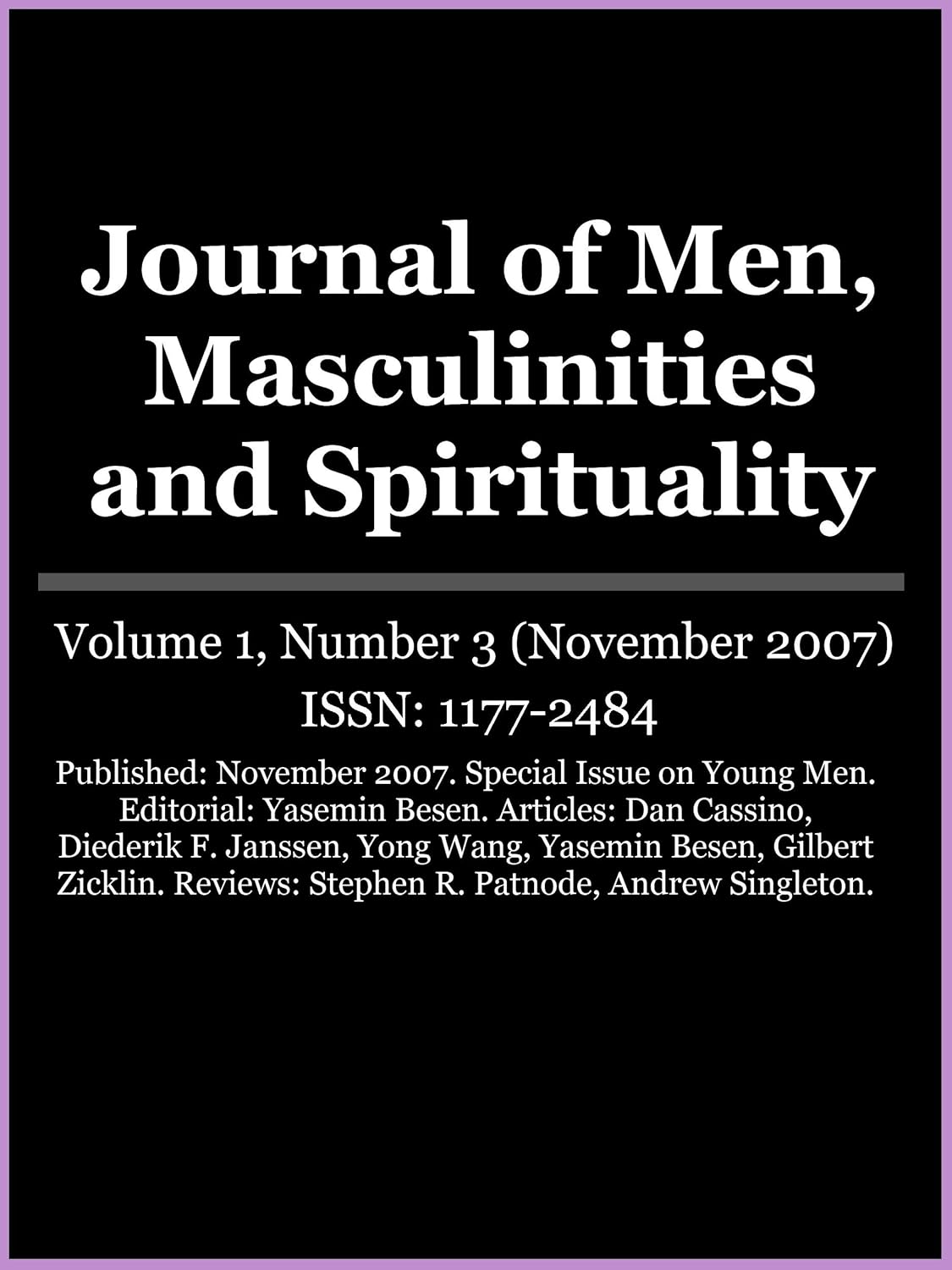 Amazon com: Journal of Men Masculinities and Spirituality Vol 1 No