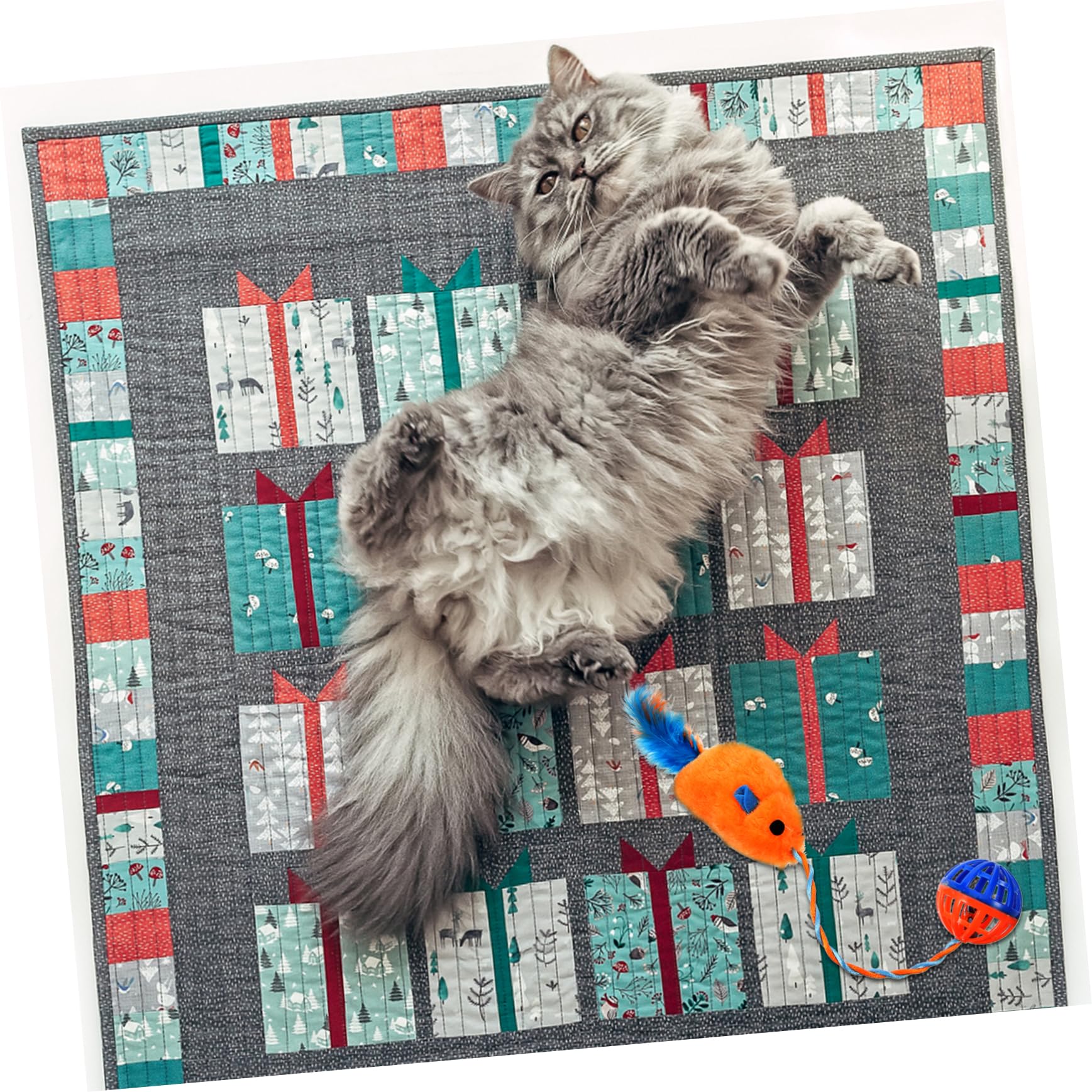 BESPORTBLE Jouet pour Chat Interactif avec Clochette Intégrée, Balle en Plastique Orange, Compact et Léger, Jouet Intérieur pour Chatons et Chats Adultes