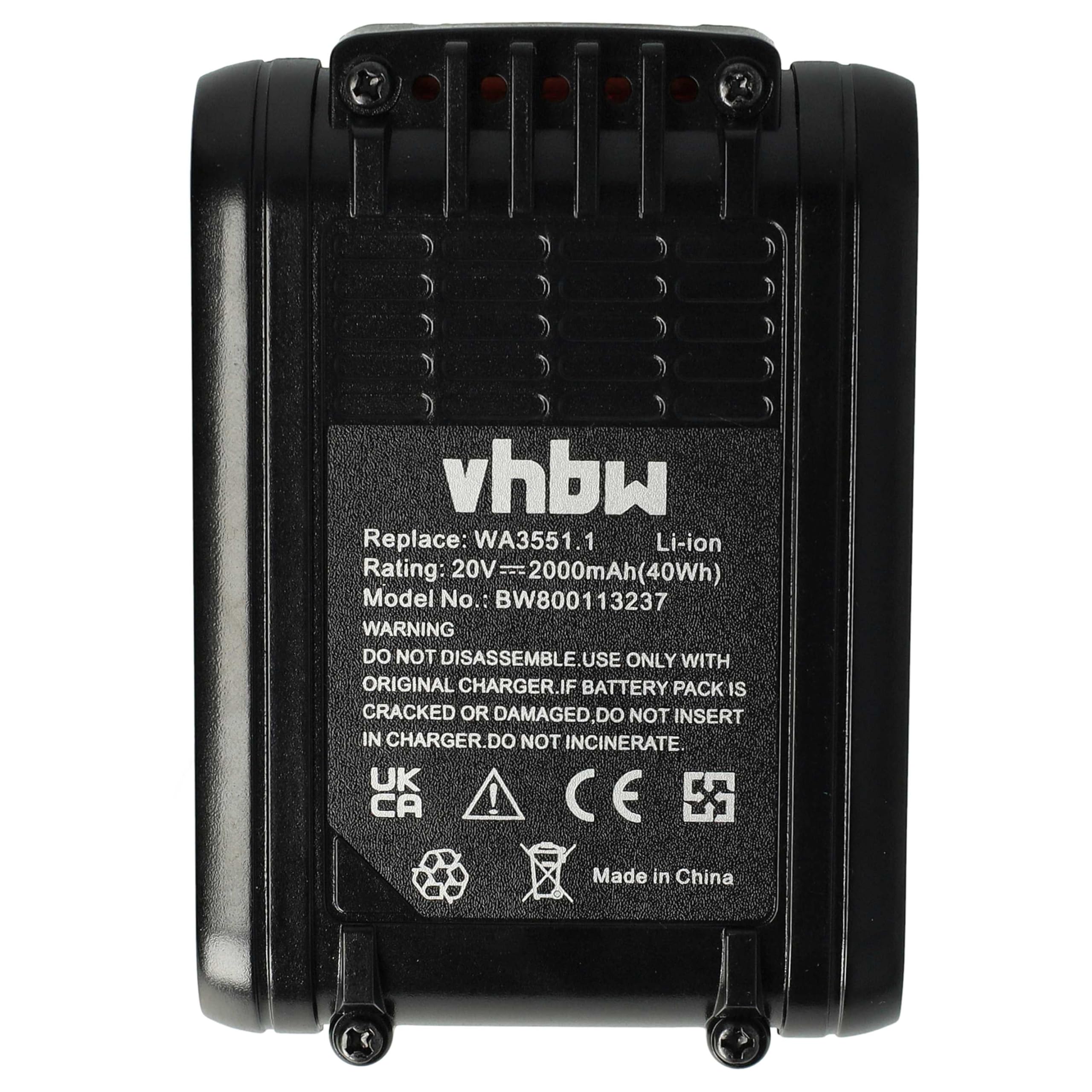 vhbw 2X batería Compatible con Worx WG160.1