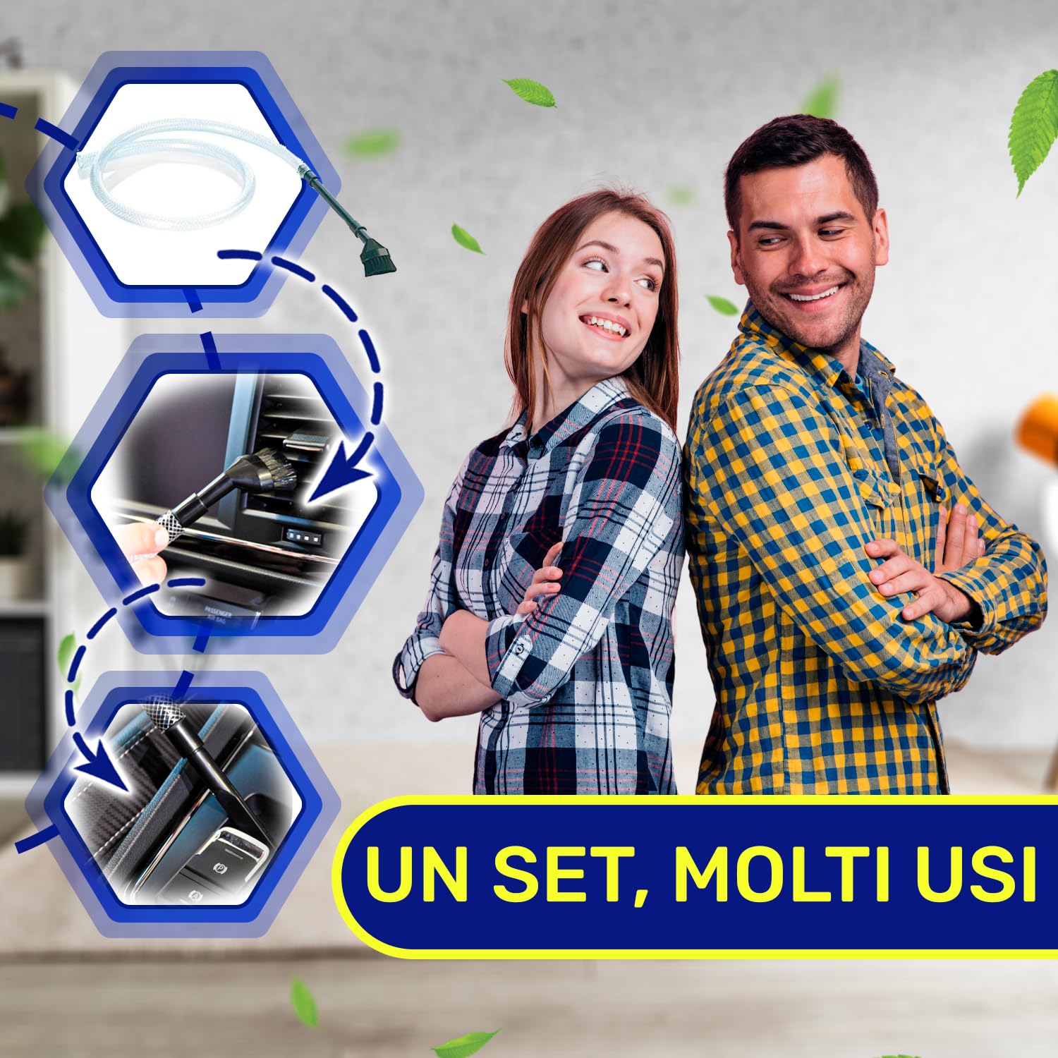 MONTERAL Set di 8 Beccuccio Aspirapolvere per i Diametri 32 mm e 35 mm - Garanzia di 10 Anni