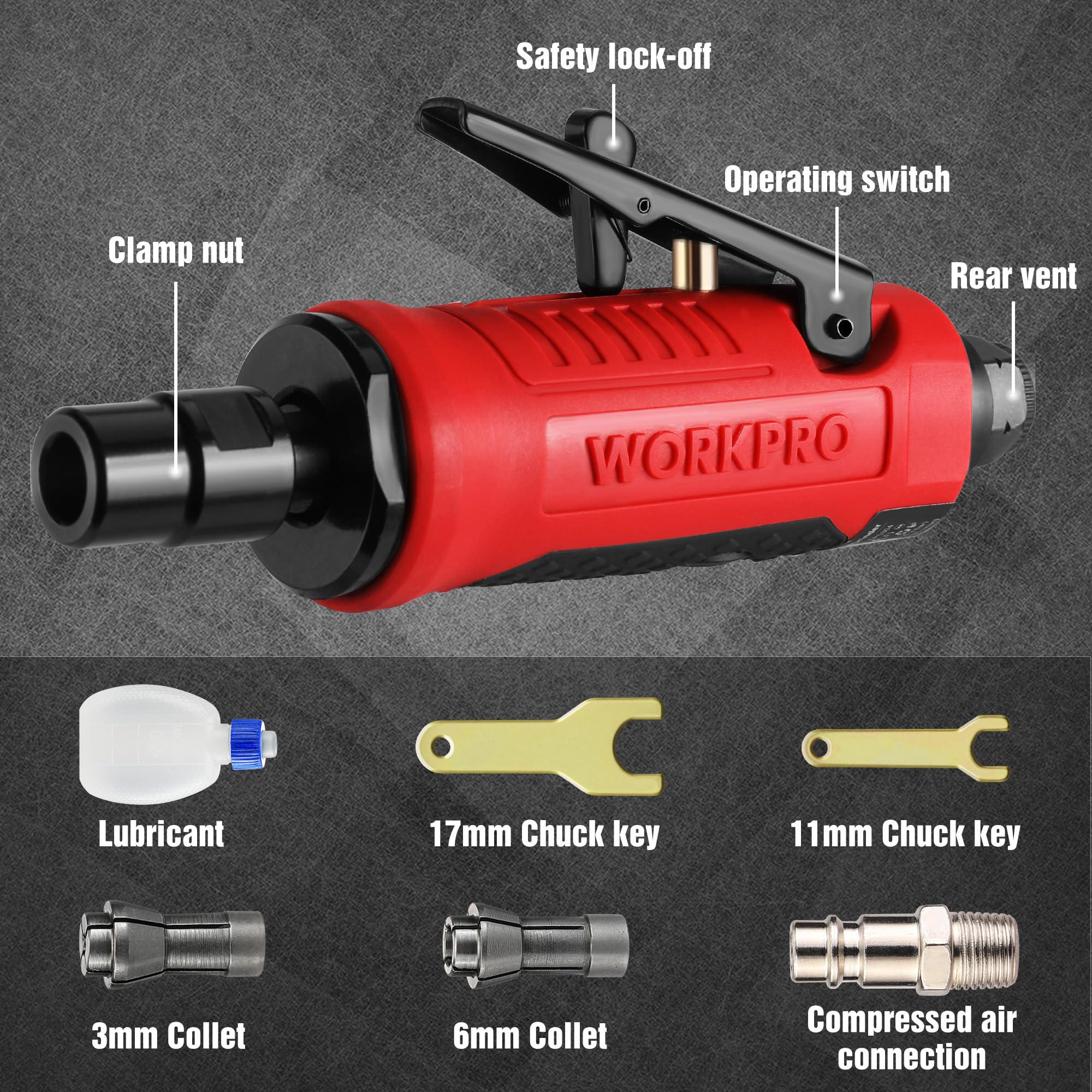 Smerigliatrice Angolare Pneumatica Da 1/4 Di Pollice Mini - Foto 9