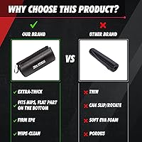 Vista 6 de Almohadilla de barra de empuje de cadera, almohadilla gruesa para ejercicios de glúteos, almohadilla de barra rosa para empujes de cadera, puentes