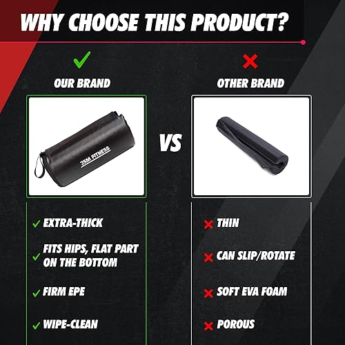 Miniatura 6 de Almohadilla de barra de empuje de cadera, almohadilla gruesa para ejercicios de glúteos, almohadilla de barra rosa para empujes de cadera, puentes